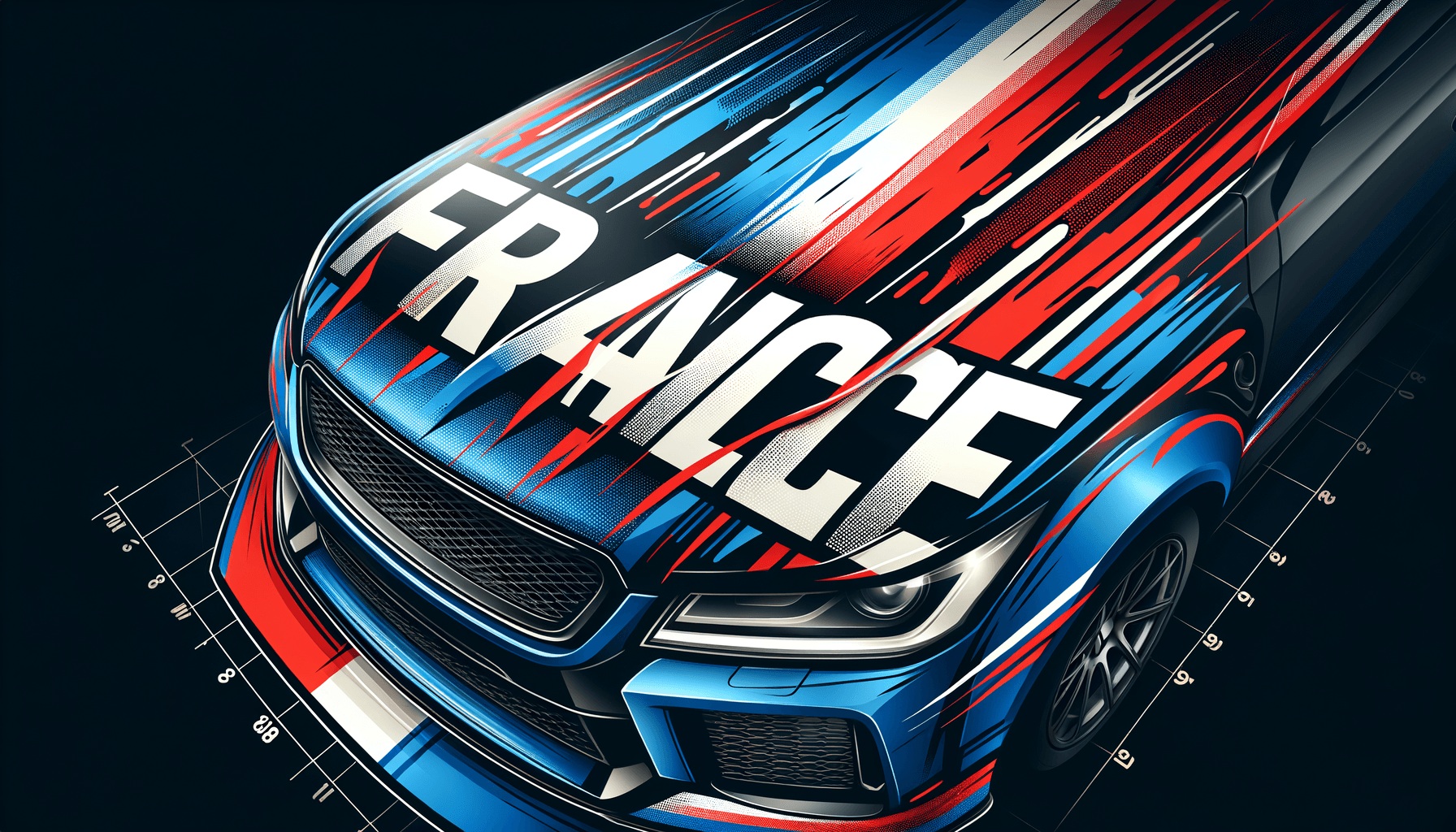 France concept car hood cover