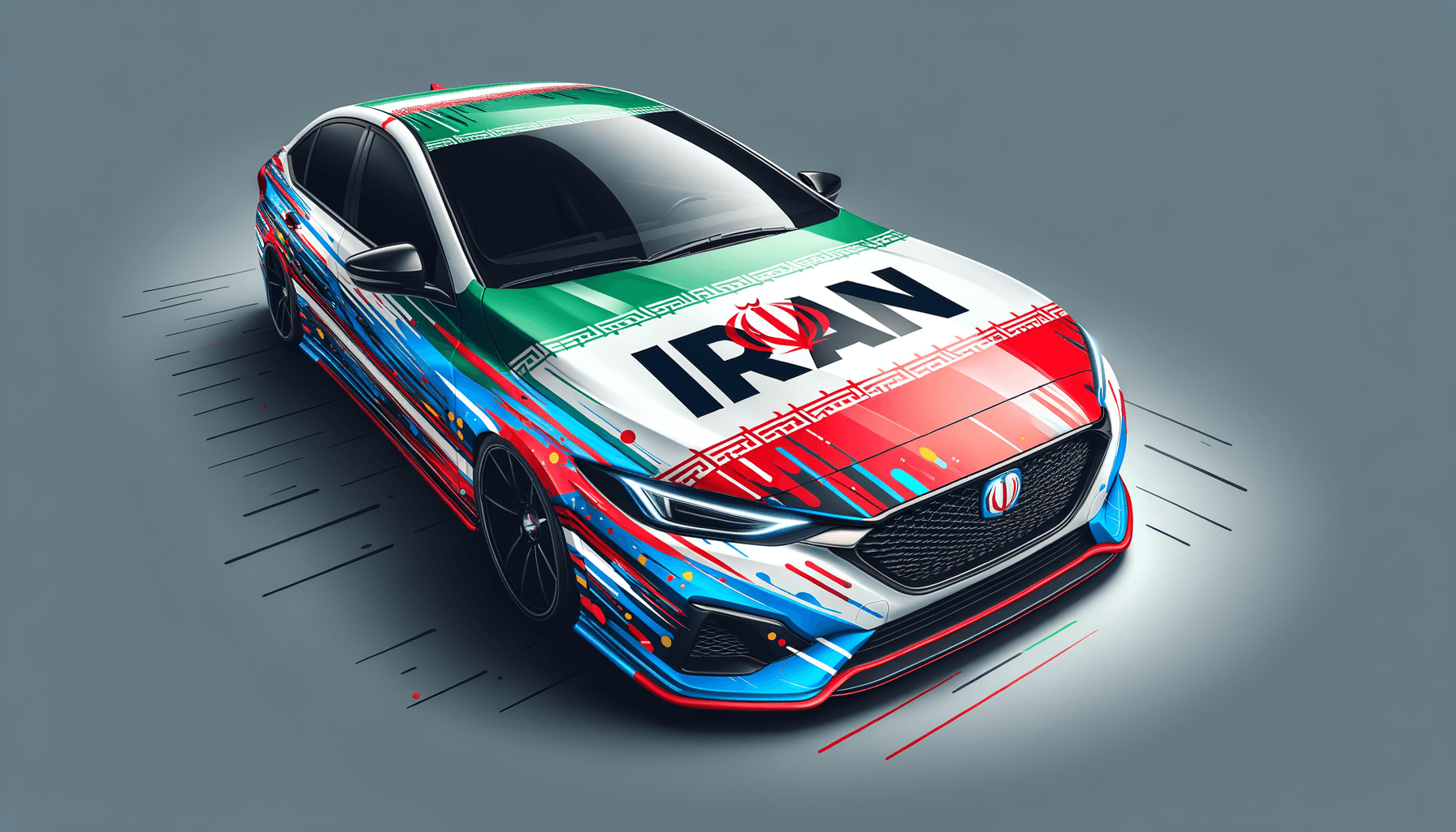 Iran concept car hood cover