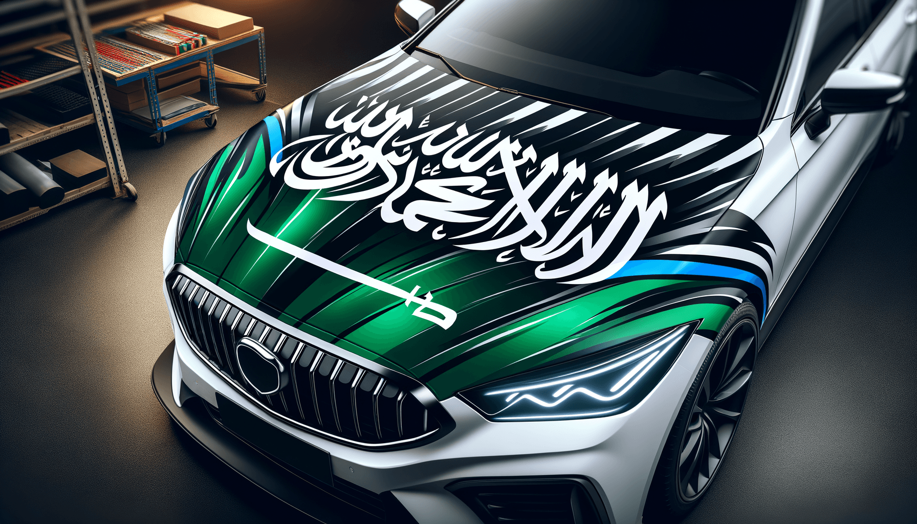 Saudi Arabia concept car hood cover