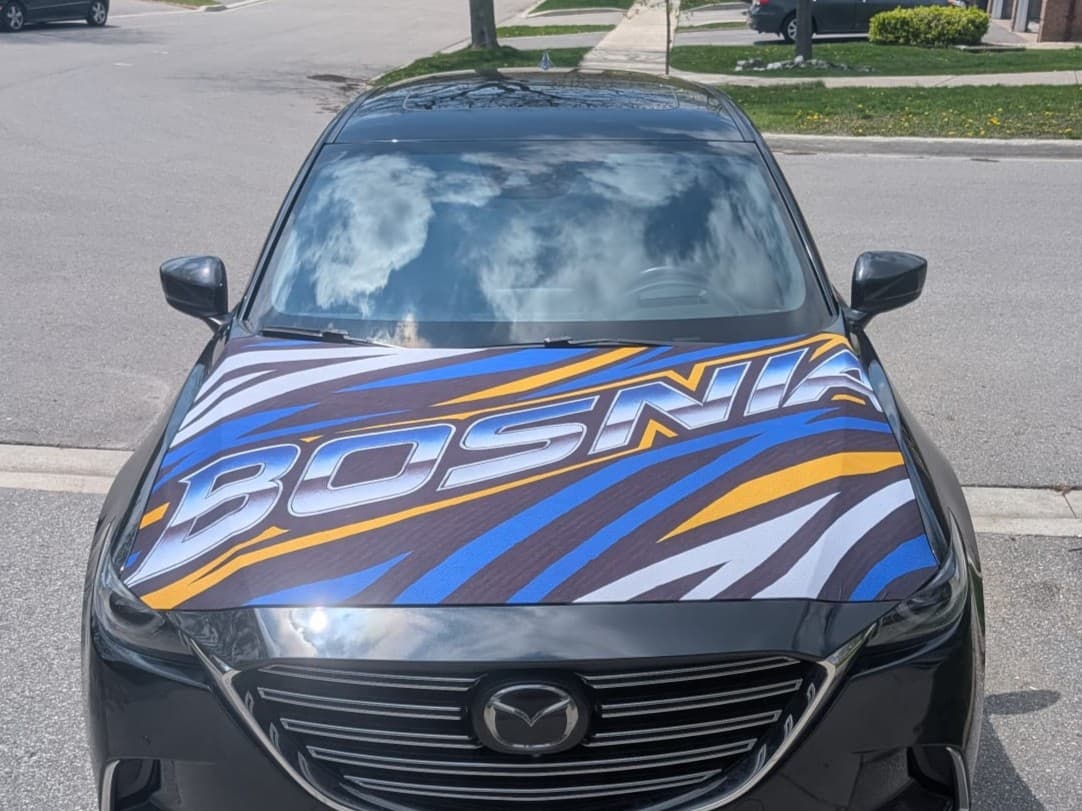 Bosnia hood cover on a Mazda CX-9 — @hooddshopnow