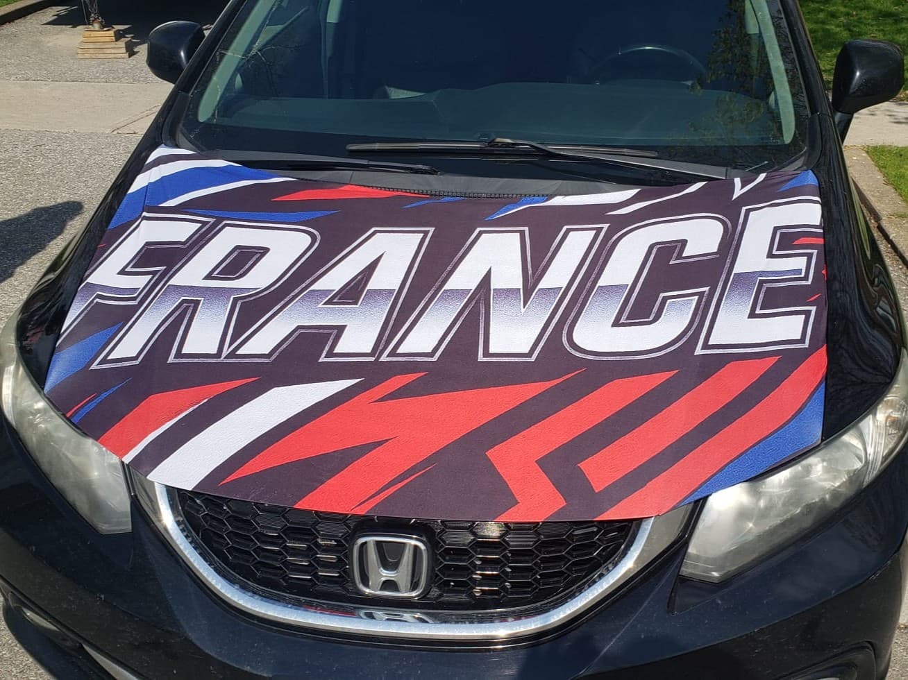 France hood cover on a Honda — @hooddshopnow